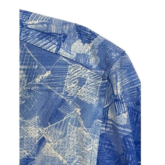 XCaster | Men's Outdoor Blue White Button Down Fishing Button Down Shirt L - Picture 5 of 9